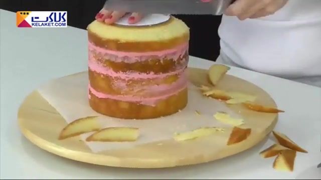 آموزش تزیین کیک به شکل گل رز با خمیر فوندانت