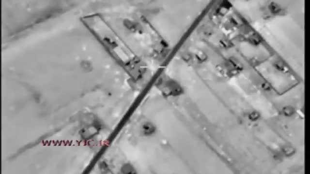 بمباران مواضع داعش توسط جنگنده‌های ارتش روسیه در حمص