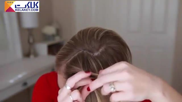 یک شینیون شیک و ساده با بافت برای موهای باز