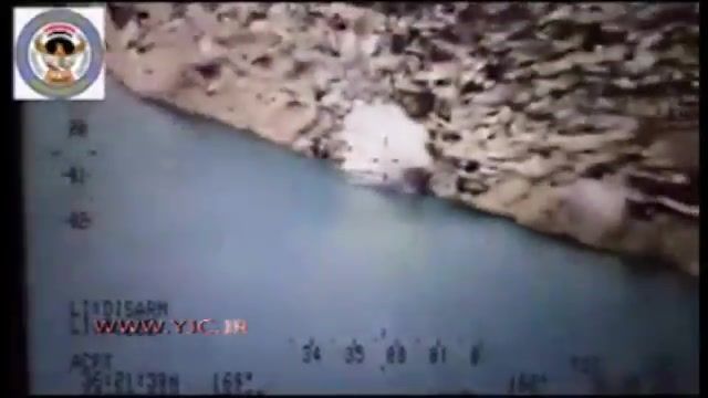 هدف قرار دادن داعشی های فراری توسط بالگرد ارتش عراق در رودخانه دجله
