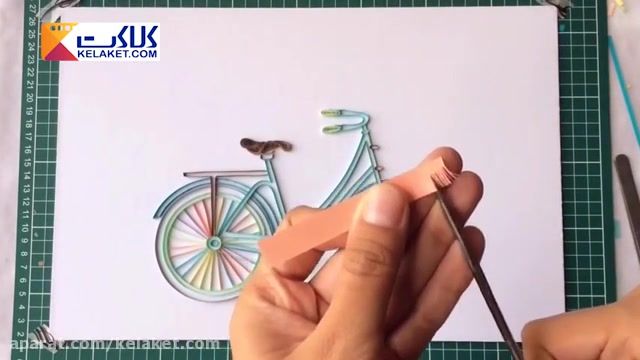مجموعه آموزشی هنر کوییلینگ: دوچرخه بسیار زیبا با کوییلینگ