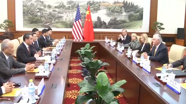 ‫وزیرامور خارجه آمریکا در چین و ادعاها علیه کره شمالی/خبرنگار حسین بختیاریان‬‎