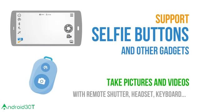 اپلیکیشن عکس گرفتن با مونوپاد – SelfiShop Camera