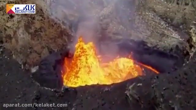جذابترین و ترسناک ترین تصاویر از فوران آتشفشان از زاویه دید هلی شات  
