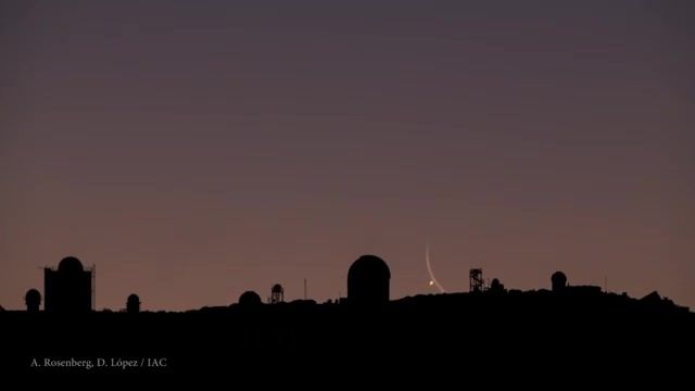 فیلمی از طلوع ماه و زهره توسط رصدخانه‌ی تایده