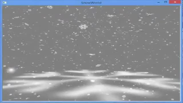 ‫پروژه شبیه سازی بارش برف به زبان ++C با OpenGL‬‎