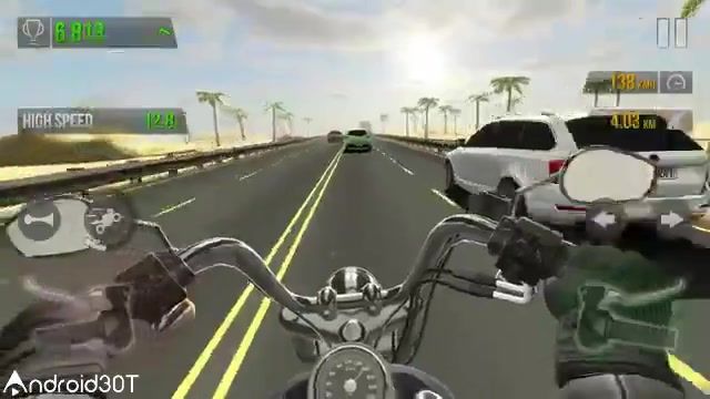 بازی سرعتی و اعتیاد آور موتور سوار در اتوبان های پر ترافیک – Traffic Rider