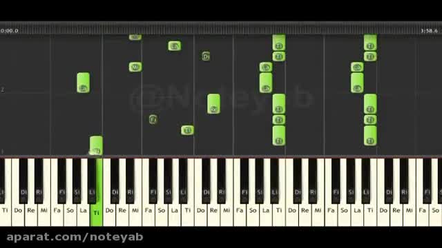 نت پیانو " بعضیا شیشه این " شادمهر - Synthesia
