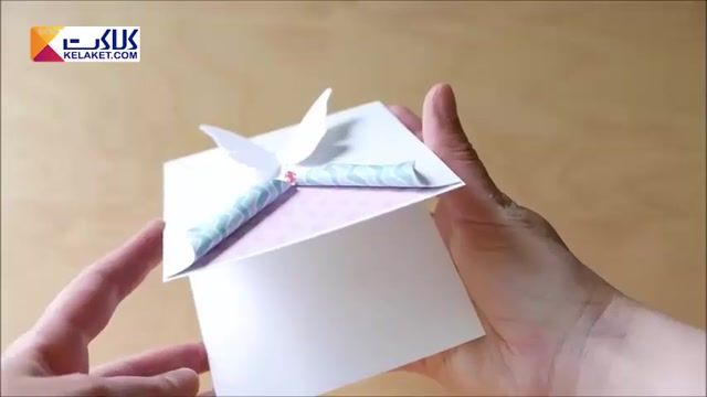 طرز درست کردن یک کارت پستال بسیار زیبا با مقوا و کاغذهای رنگی