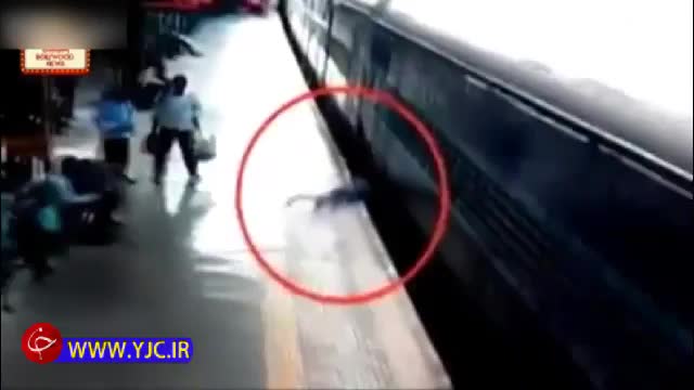 سقوط مرگبار یک مرد زیر قطار