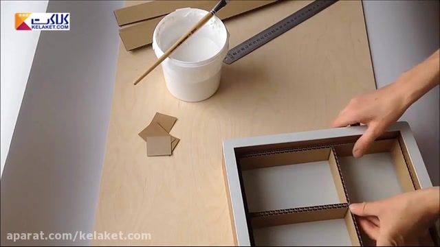 آموزش ساخت قفسه اتاق کودکان برای مرتب نگهداشتن وسایل با استفاده از کارتون 