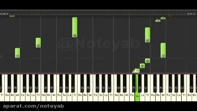 نت پیانو " اشک من " شادمهر عقیلی - Synthesia