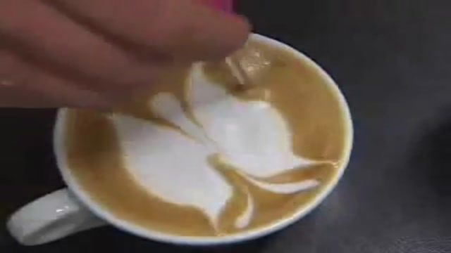 ‫هنر روی قهوه ~ Latte Art‬‎