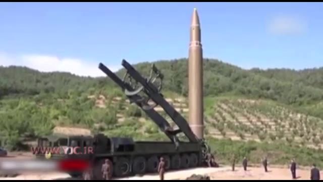 لحظه شلیک موشک قاره پیمای کره شمالی
