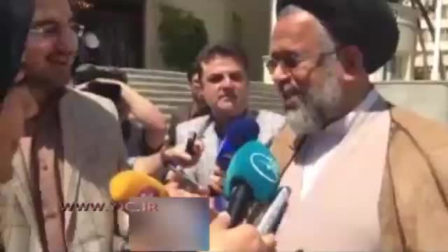 خبرنگار شدن وزیر اطلاعات با میکروفون خبرنگار شبکه خبر