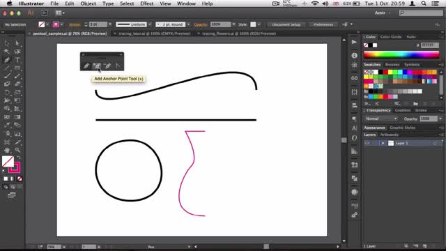 30- تبدیل منحنی به گوشه و برعکس در Adobe Illustrator