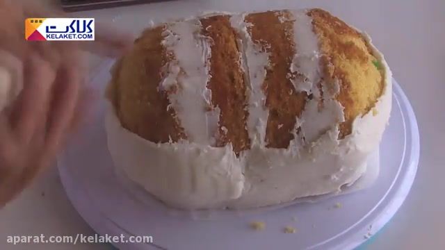 آموزش تزیین کیک با طرح بامزه اردک با استفاده از خمیر فوندانت