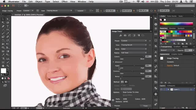 40- تنظیمات پیشرفته در تبدیل راستر به وکتور در Adobe Illustrator