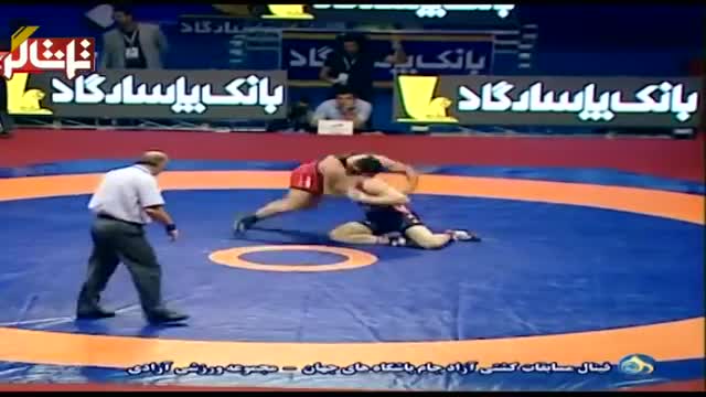 ‫تماشاگر //  پیروزی مقتدرانه رضا یزدانی مقابل قهرمان المپیک (ویدیو)‬‎