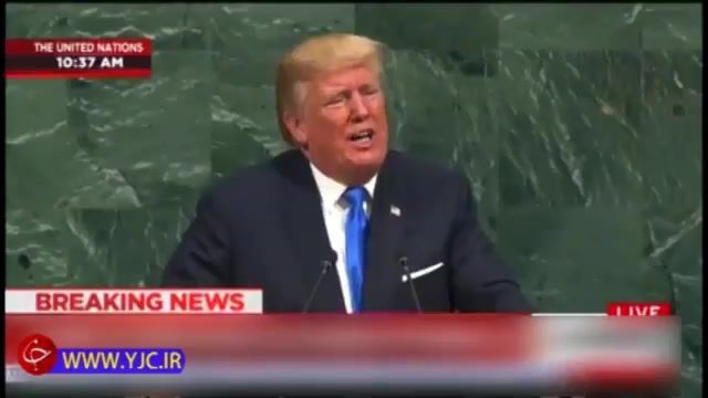 ضایع شدن ترامپ طی سخنرانی در سازمان ملل