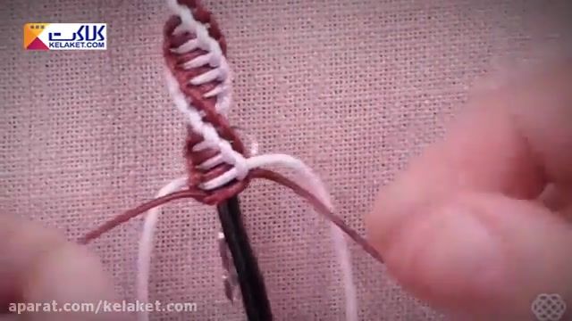 آموزش مکرومه بافی: درست کردن دستبند مارپیچ