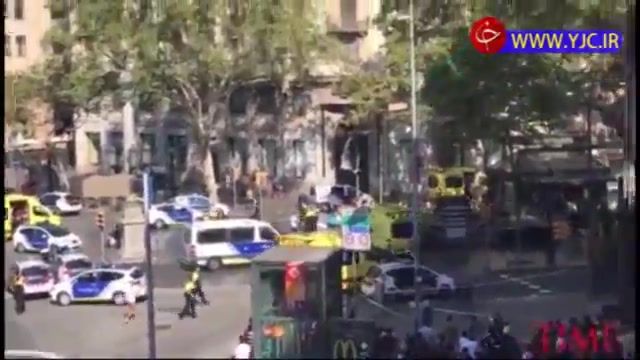 تصاویری از حادثه تروریستی بندر بارسلونا و اقدامات پلیس اسپانیا