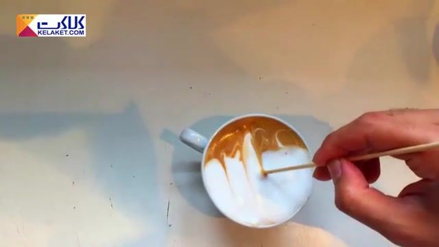 آموزش تزیین روی قهوه با کف شیر روی قهوه مخصوص باریستاها