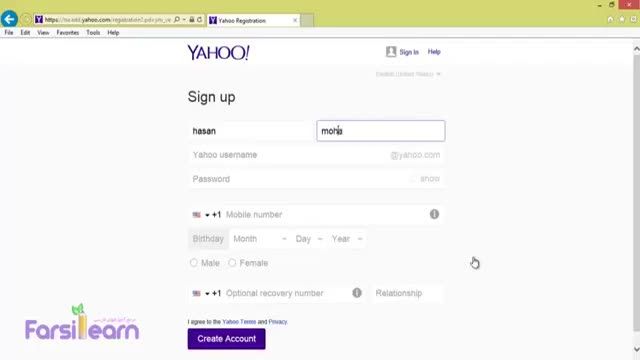 ‫ساخت ایمیل در سیستم جدید یاهو Yahoo Mail (ردکردن تحریم یاهو)‬‎