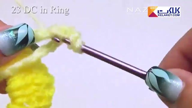 آموزش قلاب بافی: بافتن حلقه های تو در تو و پیچیدن آنها در هم و درست کردن گل رز 