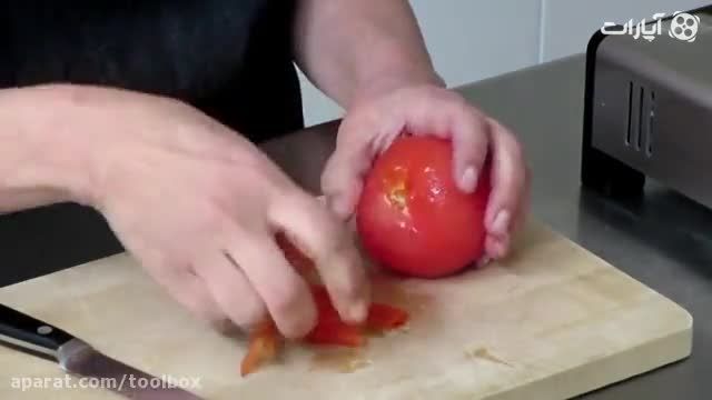 اموزش پوست کندن گوجه فرنگی ( به روش ساده)