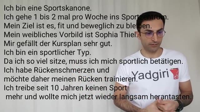 آموزش ساده و آسان زبان آلمانی - ورزش کردن به زبان آلمانی3