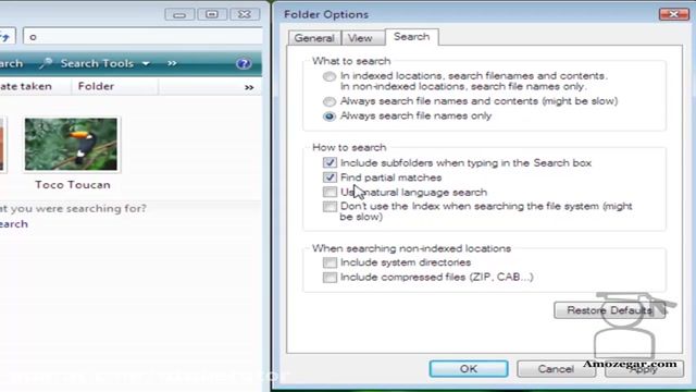 آموزش جامع ویندوز ویستا (Windows Vista) - درس 23 - تنظیمات پوشه 3 Folder setting