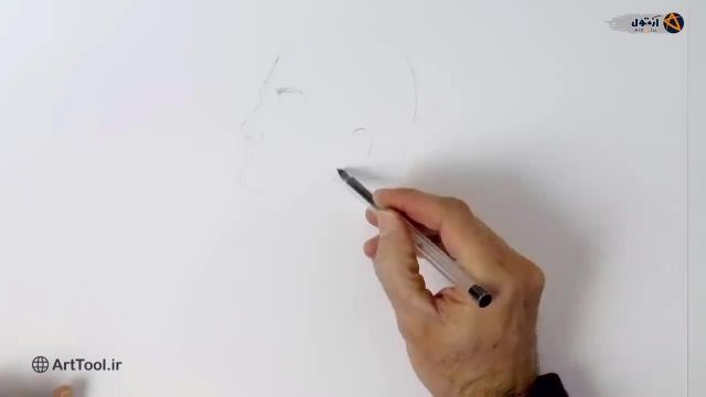 آموزش طراحی چهره دختر با خودکار بیک | طراحی با خودکار