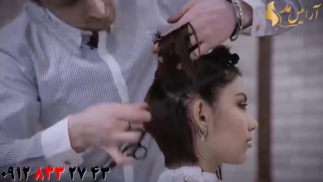 فیلم آموزش کوتاه کردن مو زنانه مدل اسپرت 