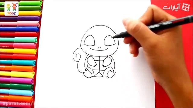 نقاشی کودکان  این قسمت لاکپشت کوچولو