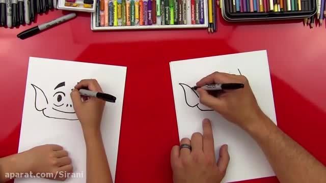 آموزش آسان وکاربردی رنگ آمیزی و نقاشی شخصیت کارتونی حیونک 