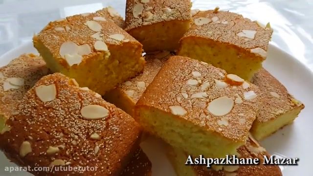 آموزش کامل طرز تهیه شیرینی های افغانستان - طرز تهیه کیک جواری (کیک با آرد ذرت)