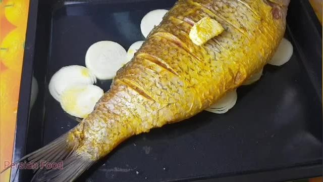 آموزش ماهی شکم پر خوشمزه با سبزیجات ( روش آسان)