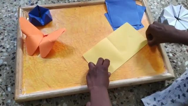 آموزش  جالب اوریگامی ساخت دایره کاغذی 