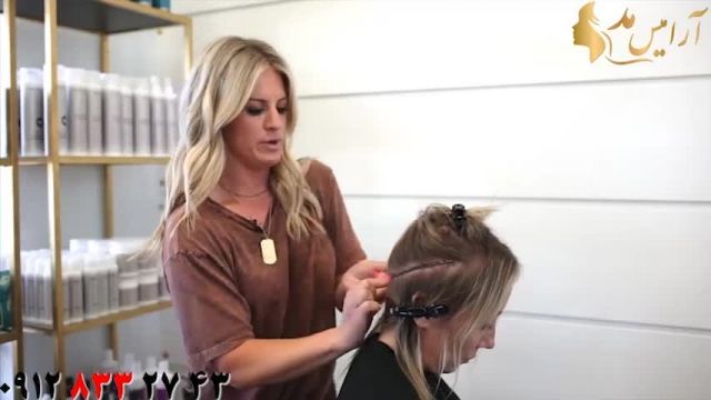 فیلم اکستنشن مو با دوخت + آموزش بافت مو جهت نصب اکستنشن