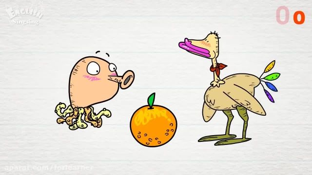 دانلود انیمیشن موزیکال آموزش زبان انگلیسی به کودکان - قسمت حرف O
