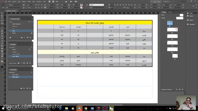 آموزش ادوبی ایندیزاین (Adobe InDesign 2017) - قسمت 51 - طراحی جدول بخش 2