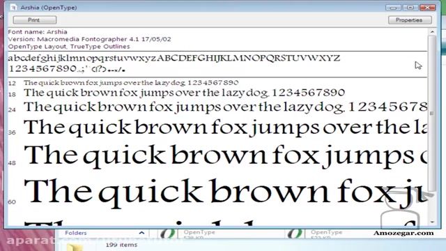 آموزش جامع ویندوز ویستا (Windows Vista) - درس 25 - قلم Font