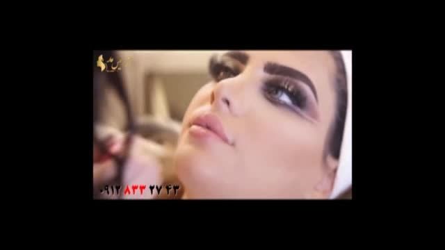 فیلم آموزش میکاپ صورت + آرایش چشم مدل عربی