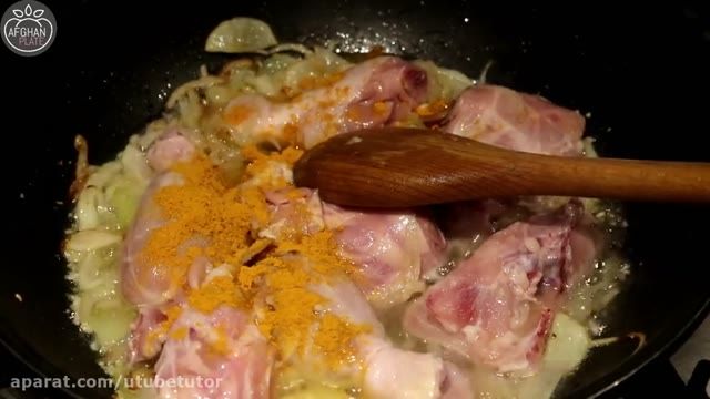 آموزش طرز تهیه غذا های افغانستانی - طرز تهیه قورمه ران مرغ با گلپی (کلم)