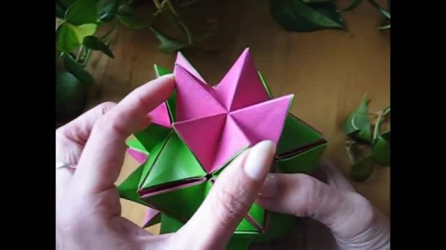 آموزش  جالب اوریگامی ساخت گل برجسته