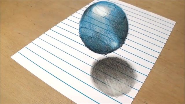 آموزش ترسیم کردن توپ 3بعدی بر روی صفحه کاغذ 