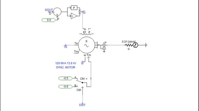 شبیه سازی موتور سنکرون سه فاز در PSCAD