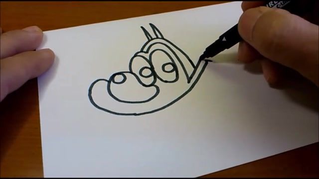 کشیدن نقاشی کارتونی شخصیت اوگی با نوشتن حروف کلمه oggy 