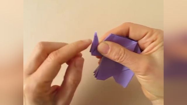 آموزش جالب اوریگامی ساخت فیل کاغذی زیبا 